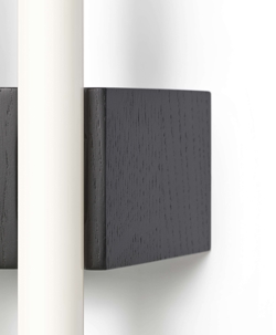 Minimism Single kinkiet, czarny dąb